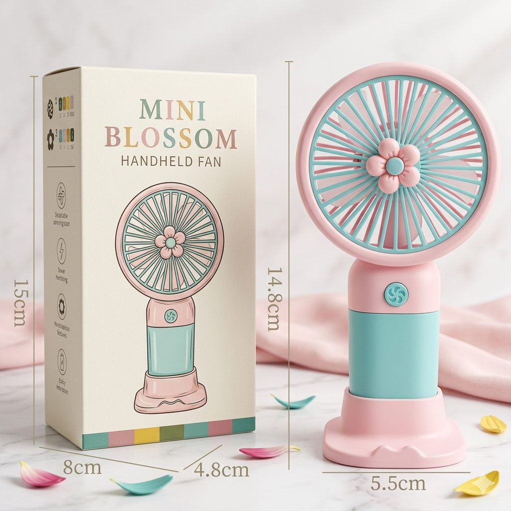 Portable Rechargeable Mini Fan – USB Handheld Cooling Fan