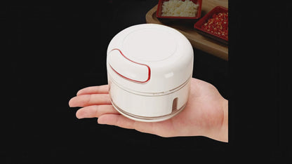 Manual Garlic Chopper & Food Cutter – Mini Hand Press Vegetable & Nut Chopper (No Electricity Required)